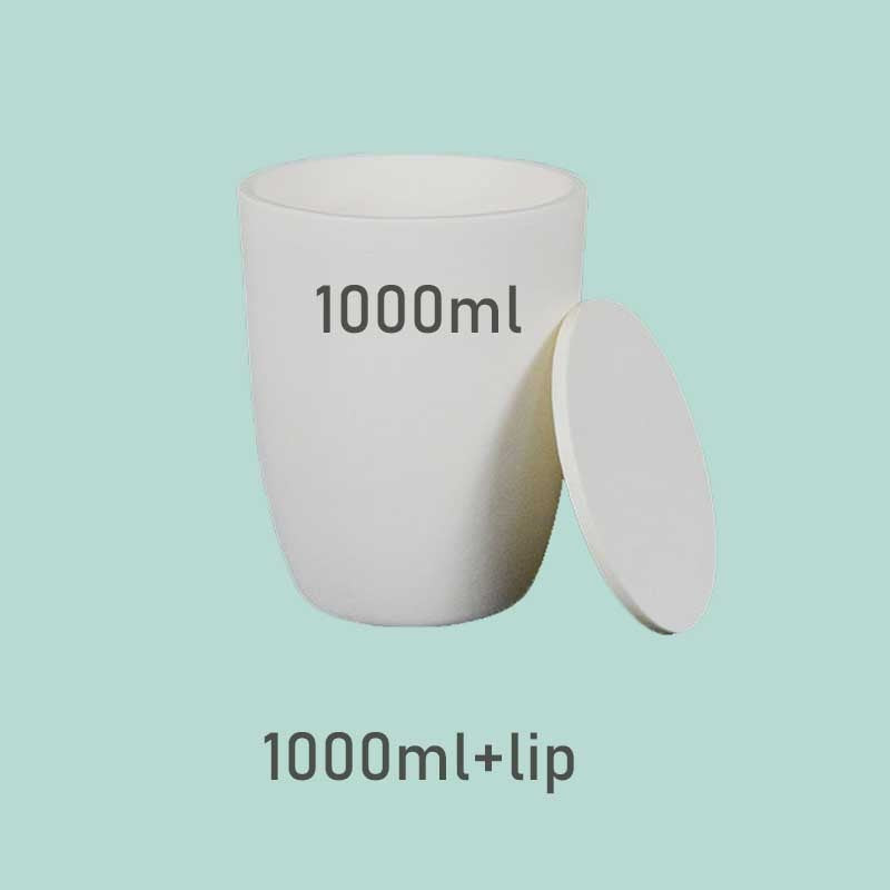 1000ml Alumina Crucible | High Temperature Resistance 1650 ℃ | Special Container for Muffle Furnace | Melting Gold and Silver | Large Capacity Crucible | 99% Alumina Material