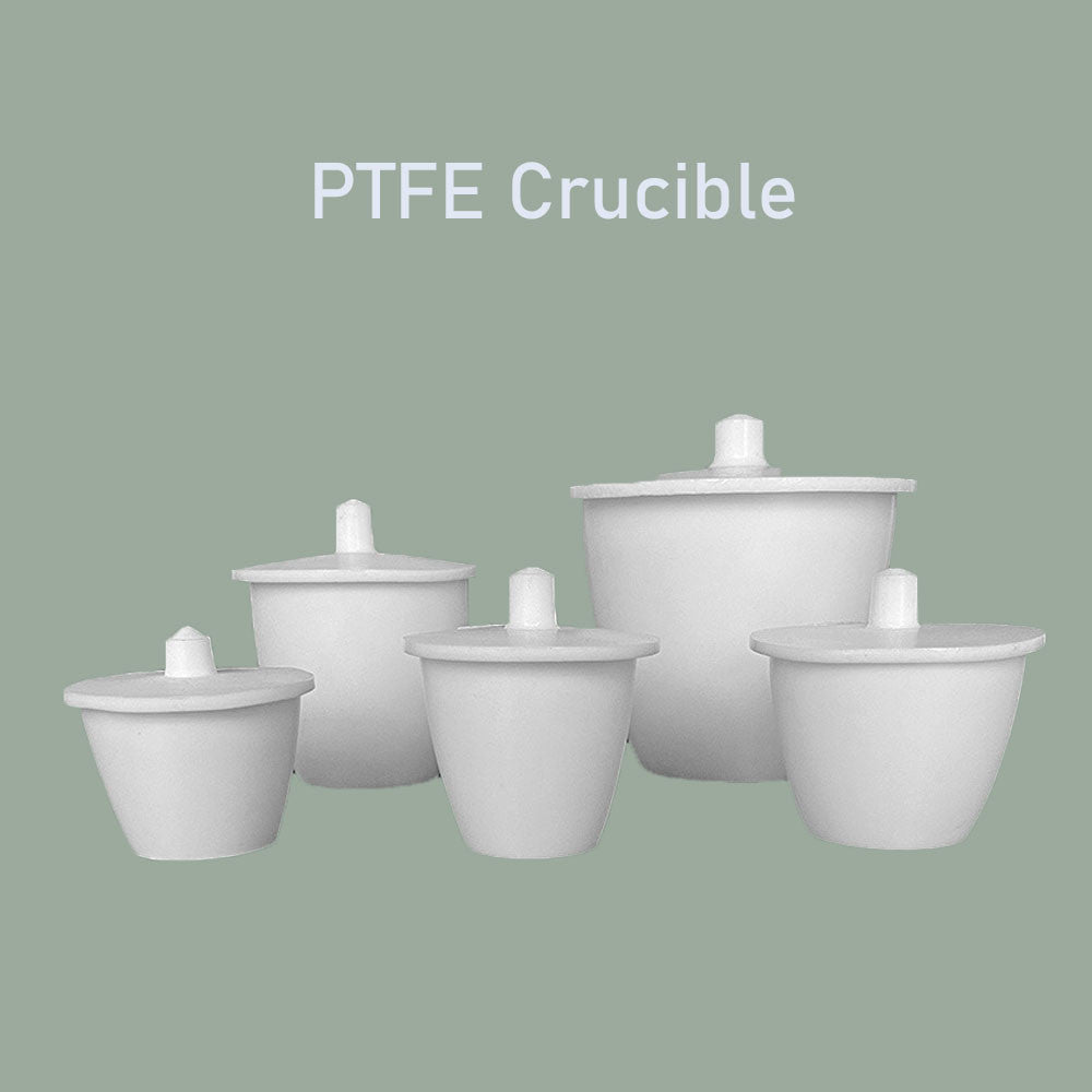 30ml/50ml/100ml/250ml F4 Teflon PTFE Crucible Polytetrafluoroethylene (PTFE) Crucible High-Temperature Teflon Crucible for Strong Acid and Alkali Experiments