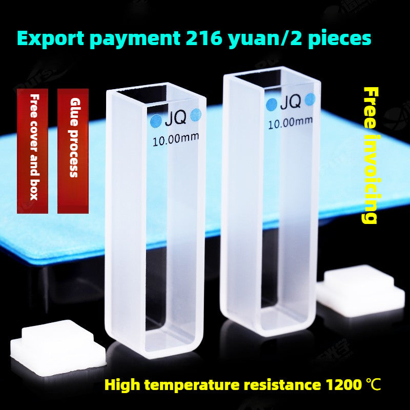 Quartz Cuvette - UV Transparent, Acid and Alkali Resistant, 10/20/30/50mm Path Length, 3.5ml High Transmittance