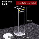 Quartz Fluorescence Cuvette - 4-Channel, 10mm Path Length, UV Transparent, Customizable for Atomic Fluorescence Spectrophotometer