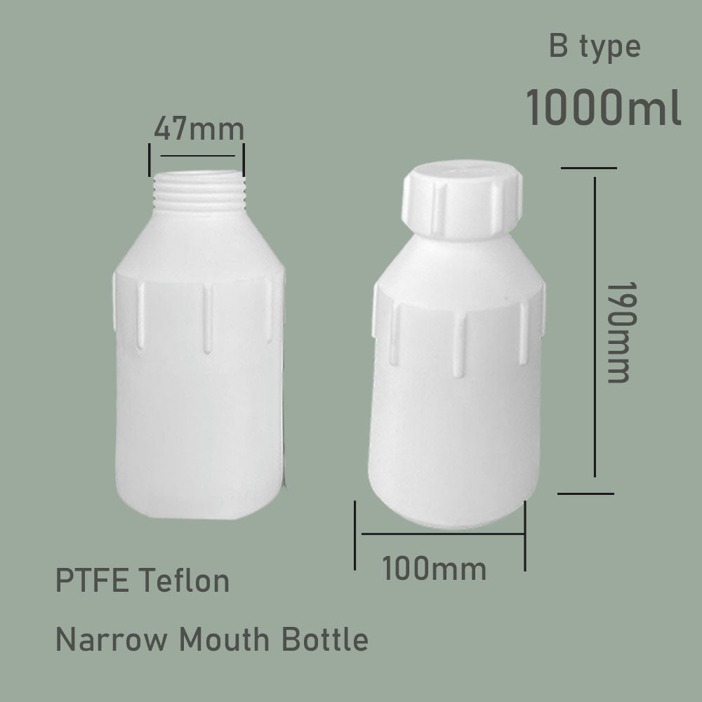 1000ml High-Temperature & Corrosion Resistant PTFE / Teflon Bottle