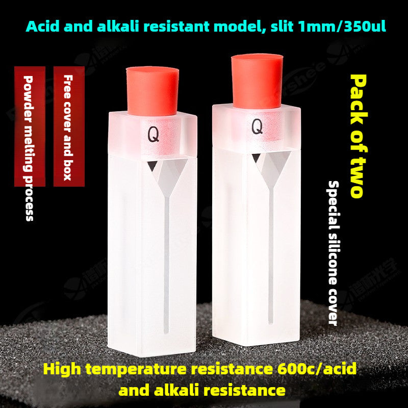 Quartz Cuvette - UV Transparent, Acid and Alkali Resistant, 10/20/30/50mm Path Length, 3.5ml High Transmittance