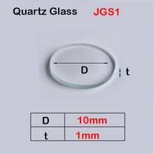 Charger l&#39;image dans la galerie, Quartz Glass Sheet-JGS1-φ10mm, Laser Cutting Protection Glass Sheet, Transparent Ultraviolet Light, High Temperature Resistance