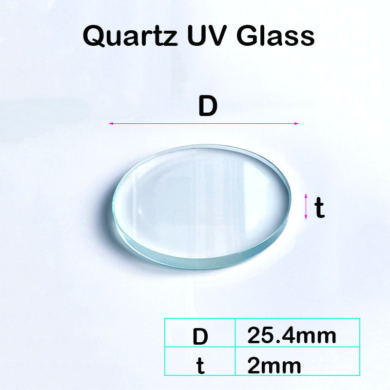 Quartz Glass Sheet-JGS1-φ 25.4mm (1inch), Round Laser Cutting Protective Sheet, Transparent UV Light