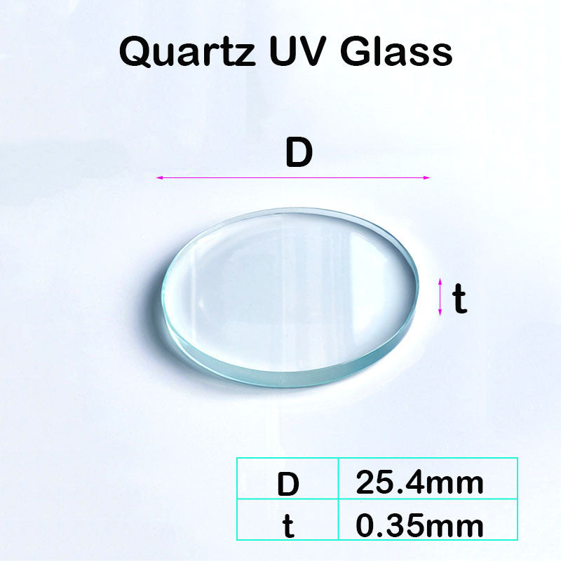 Quartz Glass Sheet-JGS1-φ 25.4mm (1inch), Round Laser Cutting Protective Sheet, Transparent UV Light