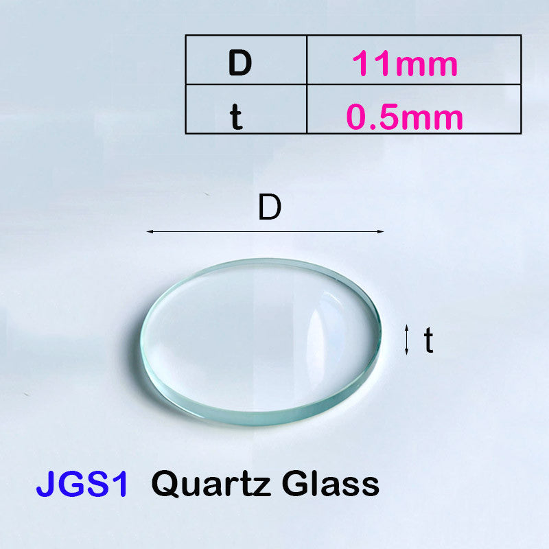 Quartz Glass Sheet-JGS1-φ11mm, Round Laser Cutting Protective Glass Sheet