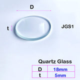 Quartz Glass Sheet-JGS1-φ18mm Laser Cutting Protective Sheet, Transparent Ultraviolet Light, High Temperature Resistant