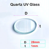 Quartz Glass Sheet-JGS1-φ 28mm Laser Cutting Protective Sheet, Transparent Ultraviolet Light