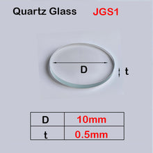 Charger l&#39;image dans la galerie, Quartz Glass Sheet-JGS1-φ10mm, Laser Cutting Protection Glass Sheet, Transparent Ultraviolet Light, High Temperature Resistance