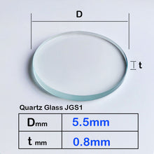 Charger l&#39;image dans la galerie, Quartz Glass Sheet-JGS1-φ 5.5mm, Laser Cutting Protection Sheet, Transparent Ultraviolet Light