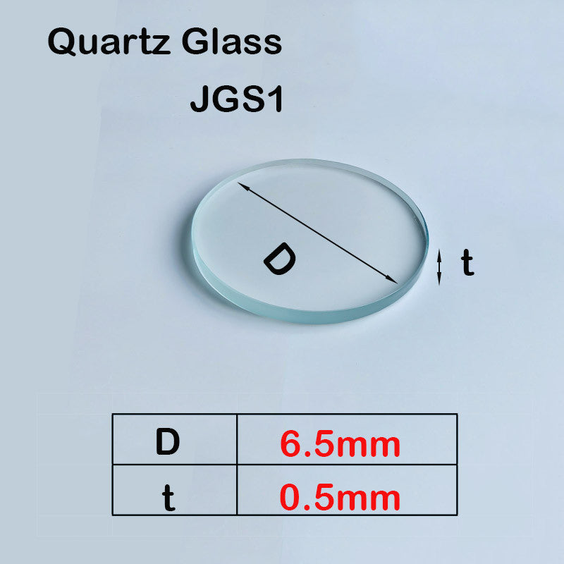 Quartz Glass Sheet-JGS1-φ 6.5mm, Laser Cutting Protection Sheet, High Temperature Resistant 1200℃