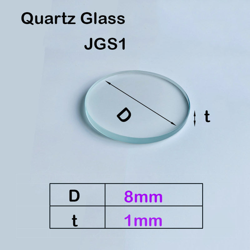 Quartz Glass Sheet-JGS1-φ 8mm, Laser Cutting Protection Sheet, High Light Transmittance