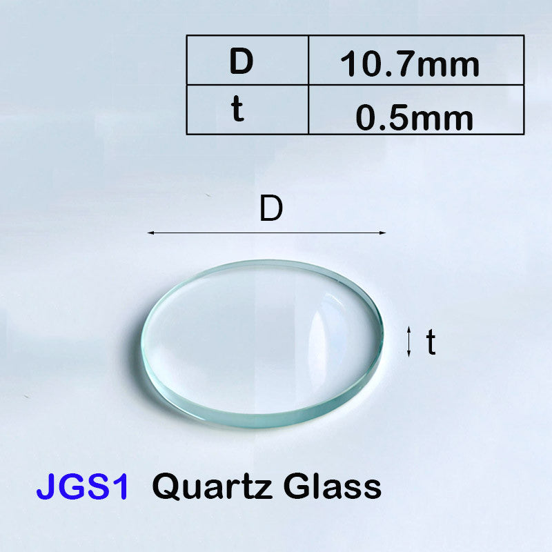 Quartz Glass Sheet-JGS1-φ10.7mm,/10.8mm Laser Cutting Protective Sheet, Ultraviolet Transparent, High Temperature Resistant