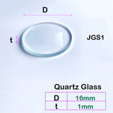 Quartz Glass Sheet-JGS1-φ16mm Laser Cutting Protective Sheet, Transparent Ultraviolet Light, High Temperature Resistant