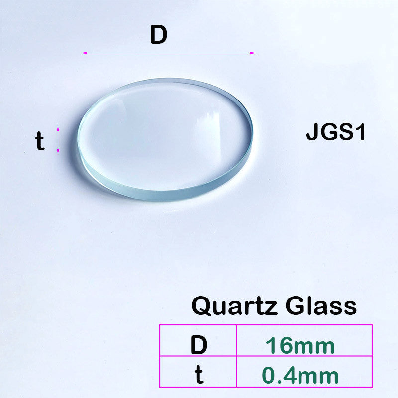 Quartz Glass Sheet-JGS1-φ16mm Laser Cutting Protective Sheet, Transparent Ultraviolet Light, High Temperature Resistant