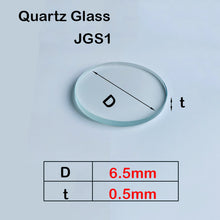 Charger l&#39;image dans la galerie, Quartz Glass Sheet-JGS1-φ 6.5mm, Laser Cutting Protection Sheet, High Temperature Resistant 1200℃