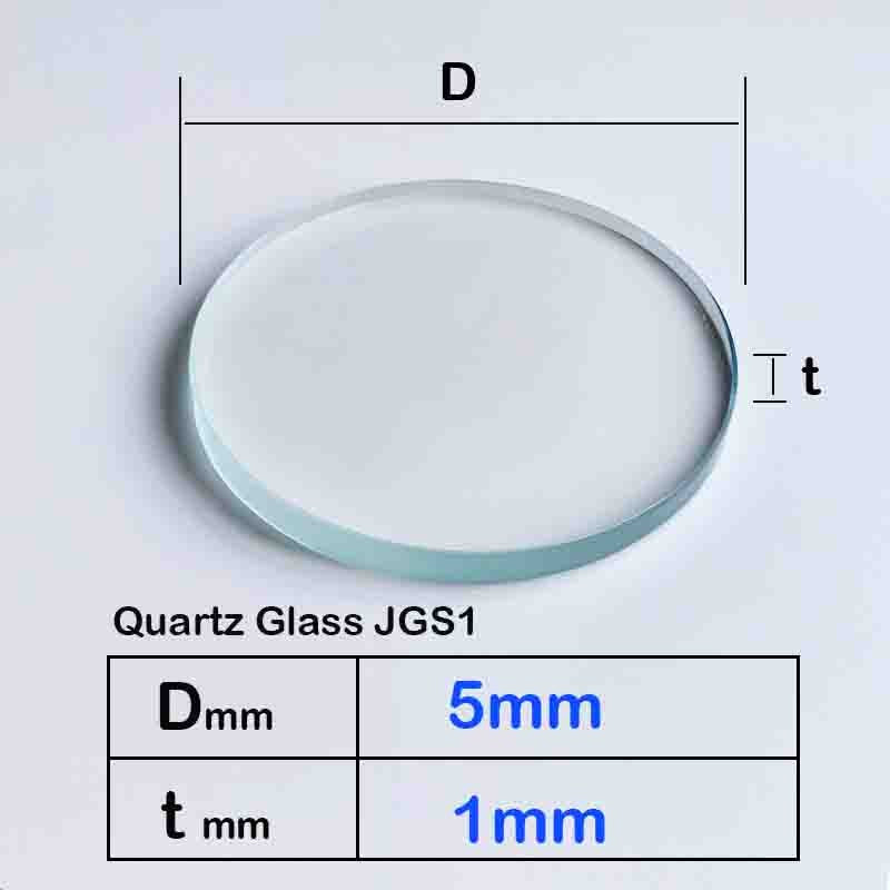 Quartz Glass Sheet-JGS1-φ 5mm, Laser Cutting Protection Sheet