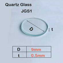 Charger l&#39;image dans la galerie, Quartz Glass Sheet-JGS1-φ 9mm, Laser Cutting Protection Sheet, Ultraviolet Transparent, High Temperature Resistance