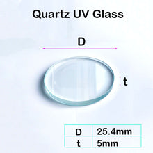 Charger l&#39;image dans la galerie, Quartz Glass Sheet-JGS1-φ 25.4mm (1inch), Round Laser Cutting Protective Sheet, Transparent UV Light