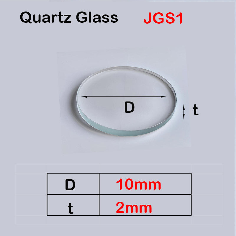 Quartz Glass Sheet-JGS1-φ10mm, Laser Cutting Protection Glass Sheet, Transparent Ultraviolet Light, High Temperature Resistance