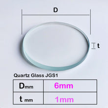 Charger l&#39;image dans la galerie, Quartz Glass Sheet-JGS1-φ 6mm, Laser Cutting Protective Sheet, High Temperature Resistant 1200℃