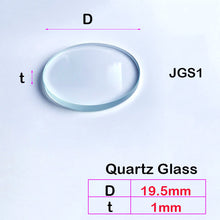 Charger l&#39;image dans la galerie, Quartz Glass Sheet-JGS1-φ19.5mm Laser Cutting Protection Sheet, Transparent Ultraviolet Light, High Temperature Resistance