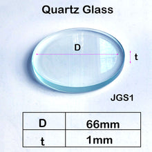 Charger l&#39;image dans la galerie, Quartz Glass Sheet-JGS1-φ 66mm Laser Cutting Protection Round Glass, High Temperature Resistant