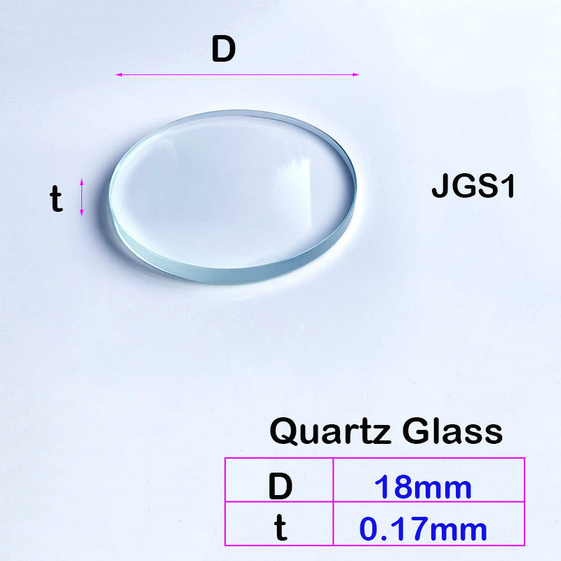 Quartz Glass Sheet-JGS1-φ18mm Laser Cutting Protective Sheet, Transparent Ultraviolet Light, High Temperature Resistant