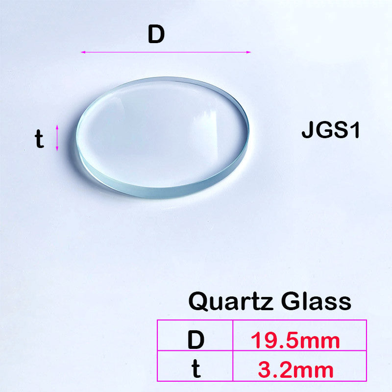 Quartz Glass Sheet-JGS1-φ19.5mm Laser Cutting Protection Sheet, Transparent Ultraviolet Light, High Temperature Resistance