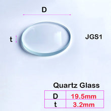 Charger l&#39;image dans la galerie, Quartz Glass Sheet-JGS1-φ19.5mm Laser Cutting Protection Sheet, Transparent Ultraviolet Light, High Temperature Resistance